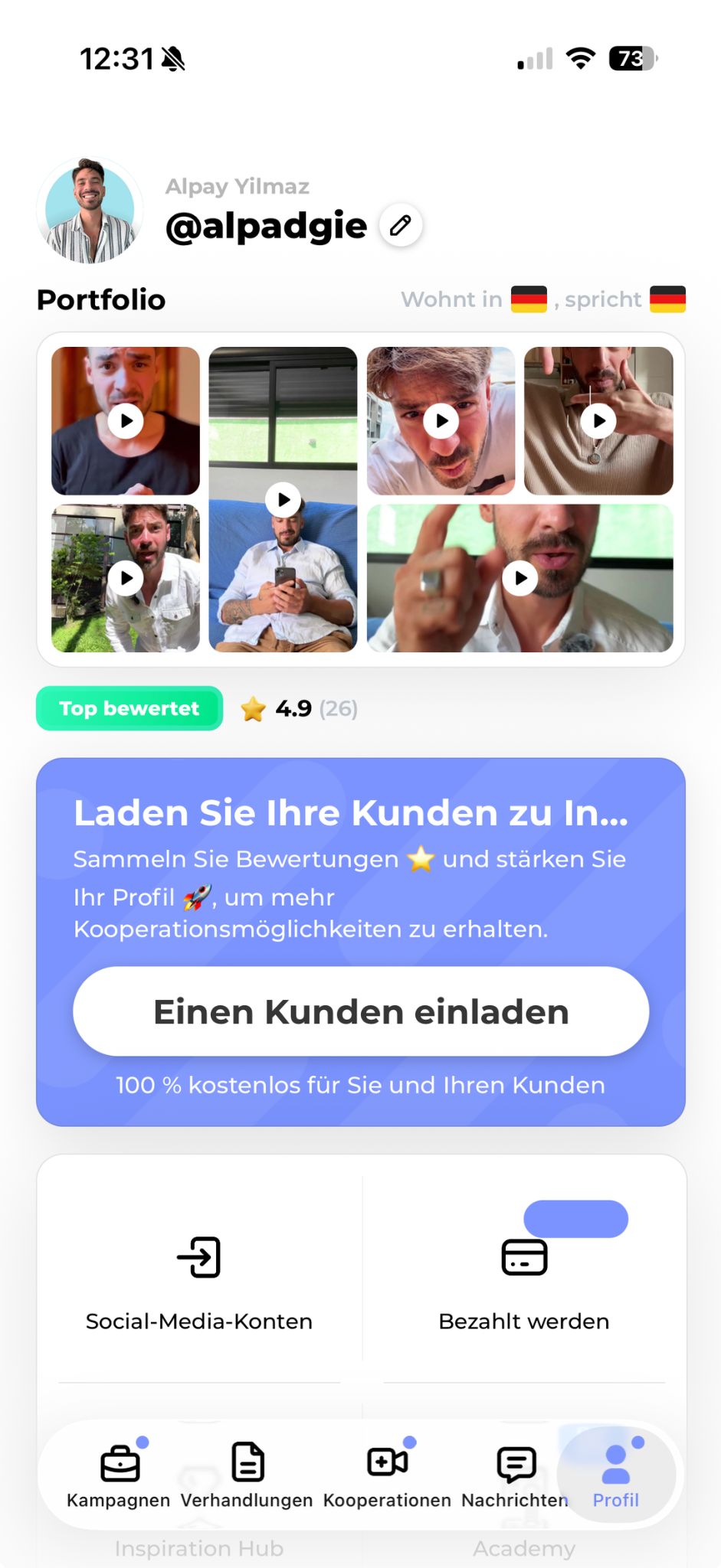Influee rating