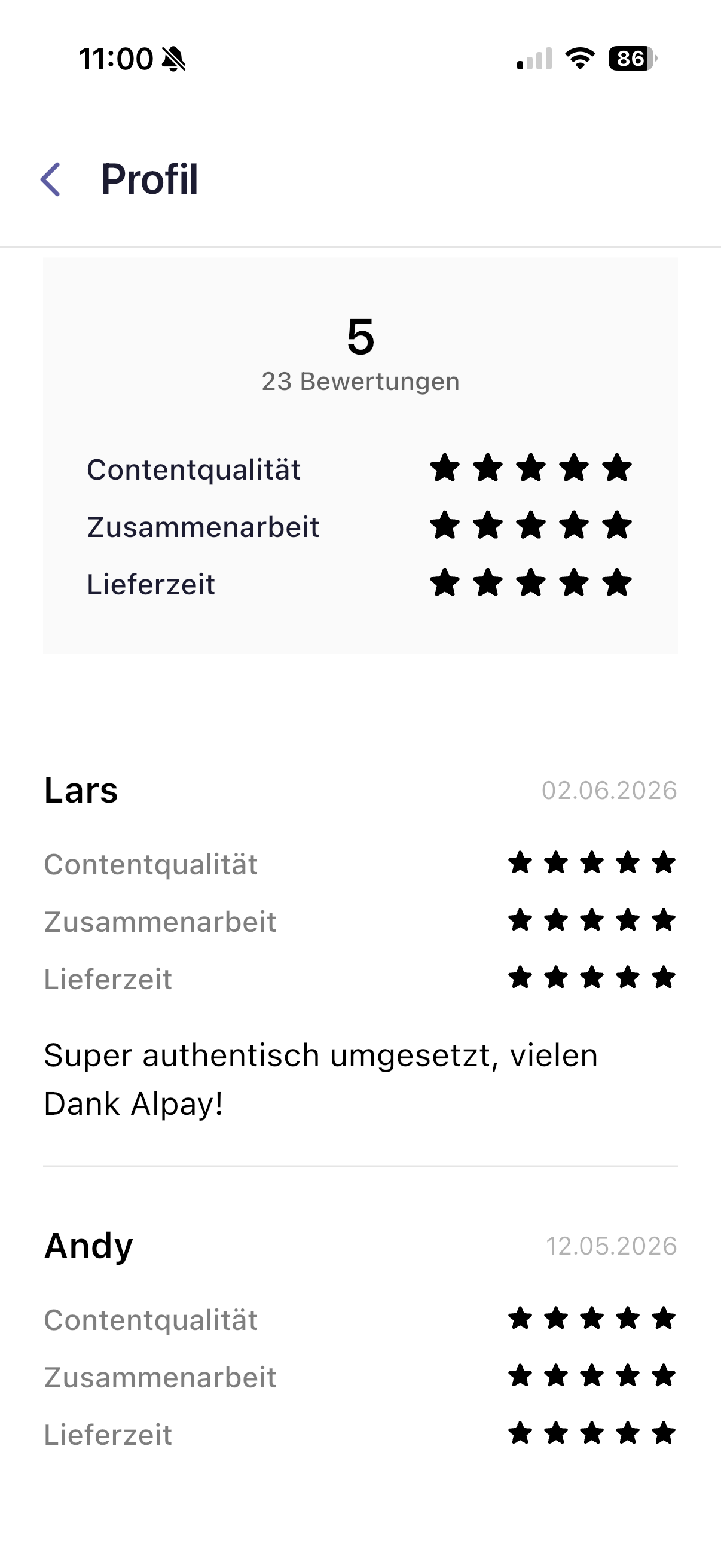 Speekly rating